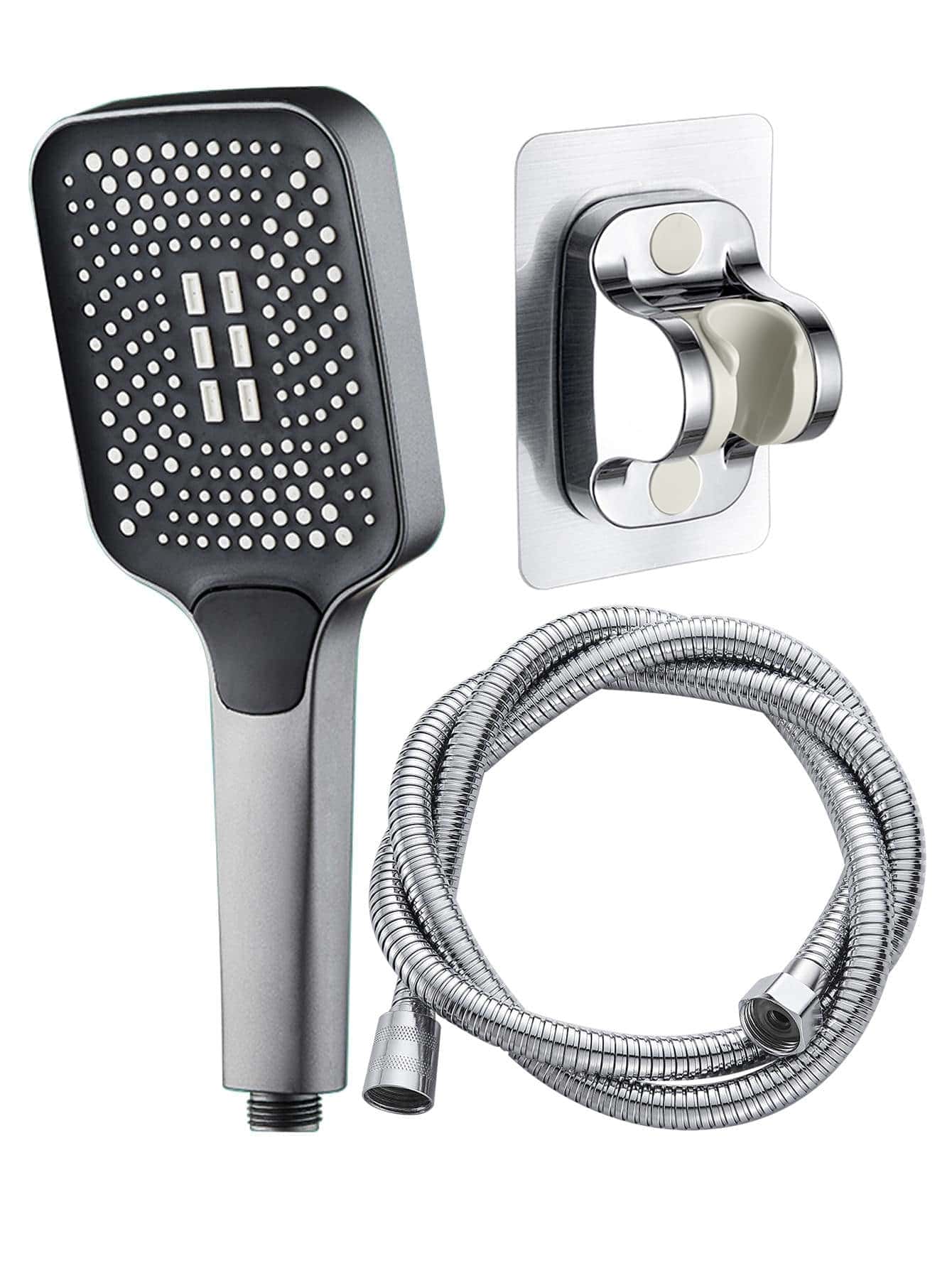 3pcs/set ABS Showerhead, Modern Handheld Shower Sprinkler For Bathroom - Silver - View 1