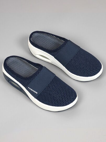 Sporty Sneakers For Women, Minimalist Hollow Out Rocking Shoes