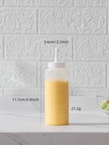 2入組250毫升塑膠乳液瓶-擠壓瓶適用於醬,調味品, - 白色 - 查看 6