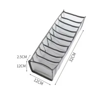 文胸和內褲收納,可折疊內衣收納盒,抽屜櫥櫃收納分隔物適用於系帶,內衣,襪子 - 彩色 - 查看 10