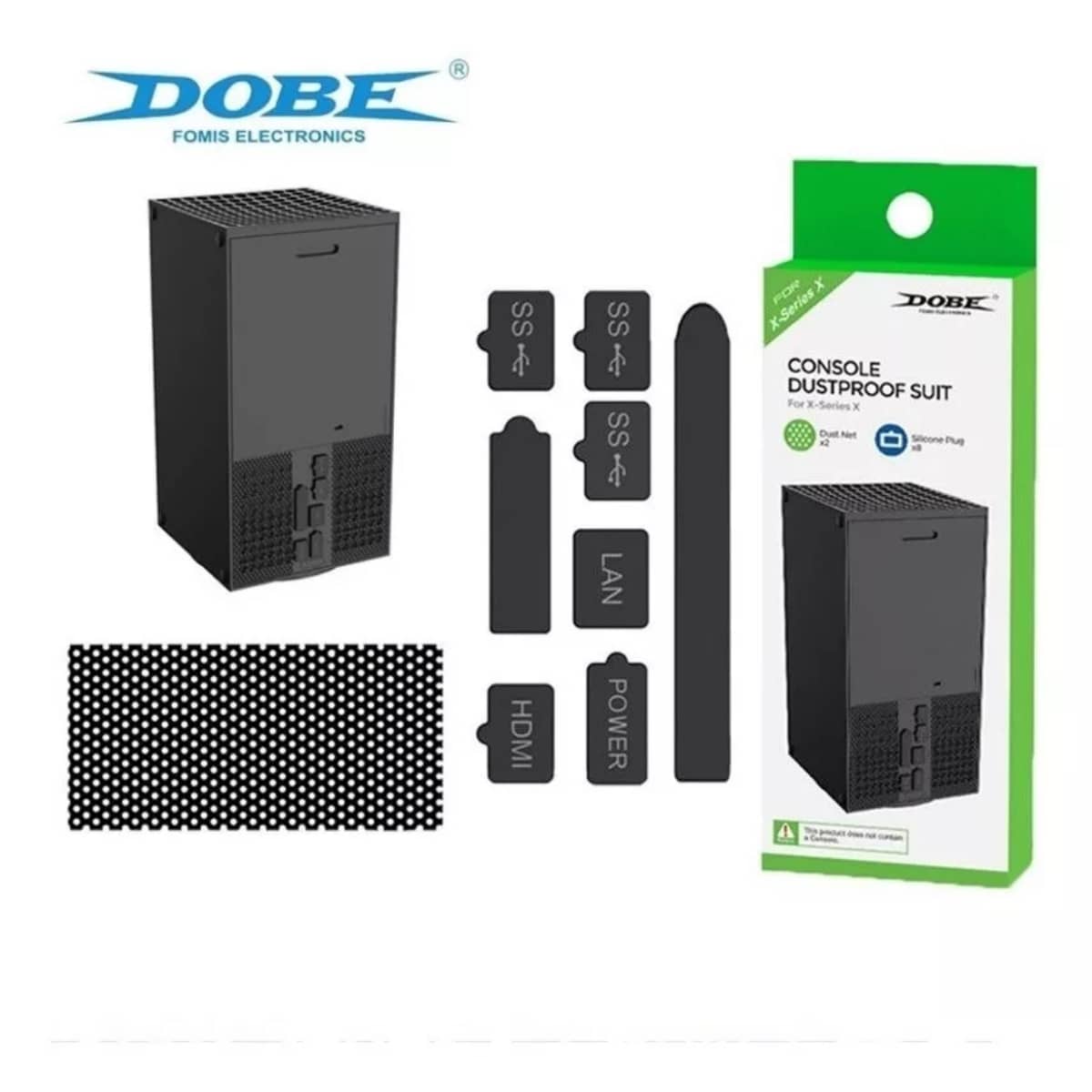 Kit Filtro Malla Tapón Anti Polvo Cubierta Xbox Series X - Negro - Ver 1