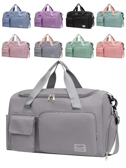 Large Zipper Duffel Bag, Foldable Travel Storage Bag Carry-On Bag, Simple Weekender Overnight Bag Travel Bag Luggage Bag Weekend Bag For Travel Computer Beach Bag Student Large Capacity Multi-Functional Outdoor Clutch Handbags Vacation Gifts For Men Travel Essentials Holiday Essentials Bag For Men Camping Tote Bag Duffle Bags Summer Back To School Shoulder Bag Summer Bag Spring Break Bag Pack Hiking Bag Shopping Bag School Supplies Hand Bag Gym Bag Bags For Travel Large Tote Bag Men Essentials Beachweekend Bag