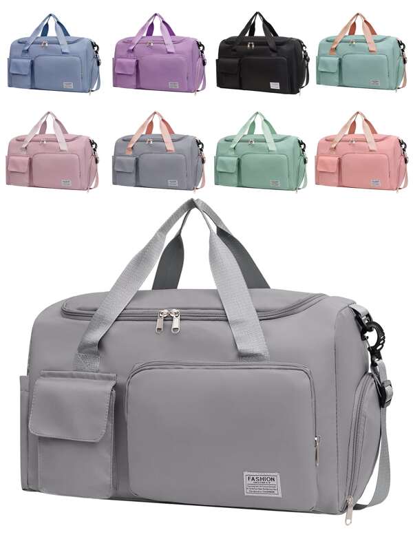 Large Zipper Duffel Bag, Foldable Travel Storage Bag Carry-On Bag, Simple Weekender Overnight Bag Travel Bag Luggage Bag Weekend Bag For Travel Computer Beach Bag Student Large Capacity Multi-Functional Outdoor Clutch Handbags Vacation Gifts For Men Travel Essentials Holiday Essentials Bag For Men Camping Tote Bag Duffle Bags Summer Back To School Shoulder Bag Summer Bag Spring Break Bag Pack Hiking Bag Shopping Bag School Supplies Hand Bag Gym Bag Bags For Travel Large Tote Bag Men Essentials