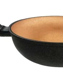 SWISS SILVER Wok de 26cm Antiadherente Cerámica Granito Titanio - Coreano - Negro - Ver 7