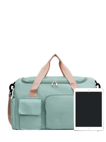 Seka Paul Portable Zipper Handbag,Foldable Travel Storage Bag,Simple Weekend Short Distance Travel Bag,Suitable For Fitness,Short Distance Traveland Storage Use - Multicolor - View 4