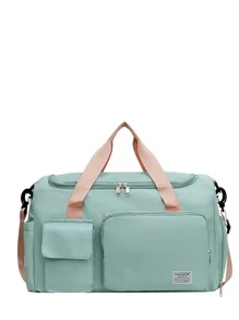 Seka Paul Portable Zipper Handbag,Foldable Travel Storage Bag,Simple Weekend Short Distance Travel Bag,Suitable For Fitness,Short Distance Traveland Storage Use - Multicolor - View 3