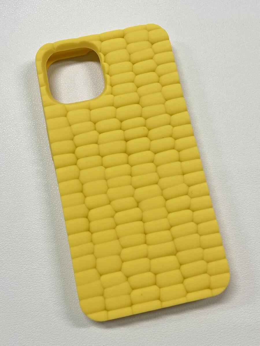 Ốp lưng điện thoại hình bắp ngô mô phỏng độc đáo, cá nhân hóa, tương thích với iPhone 13 Pro Max/14/12/11 dành cho nữ, chất liệu silicon, các mẫu mới nhất. - Màu vàng - Xem 1
