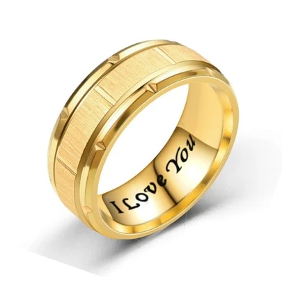 Anillo de moda de hombres acero titanio , adecuado como A regalo para hombres festivales