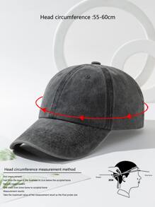 1 peça Boné de Beisebol de Superfície Brilhante Vintage Lavado para Homens