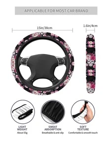 1 Bộ Xương & Họa Tiết Hoa Thoáng Khí Bọc Vô Lăng Ô Tô - Nhiều màu - Xem 2