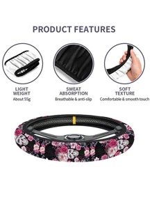 1 Bộ Xương & Họa Tiết Hoa Thoáng Khí Bọc Vô Lăng Ô Tô - Nhiều màu - Xem 5