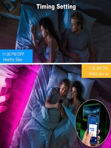 1pc Smart Led Lights, 5050 RGB Led Strip Lights with Remote, App Control Timer Schedule Led Music Strip Lights (Excluding boxes) - Multicolor - View 4