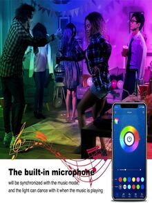 1pc Smart Led Lights, 5050 RGB Led Strip Lights with Remote, App Control Timer Schedule Led Music Strip Lights (Excluding boxes) - Multicolor - View 5