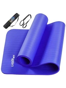 1 pieza Tapete de Yoga Antideslizante con Material ecológico NBR Agarre de alto rendimiento - Azul - Ver 1