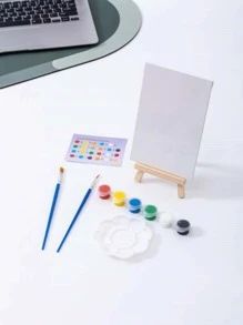 孩子們繪畫套裝帶畫架,顏料和刷 - 彩色 - 查看 1