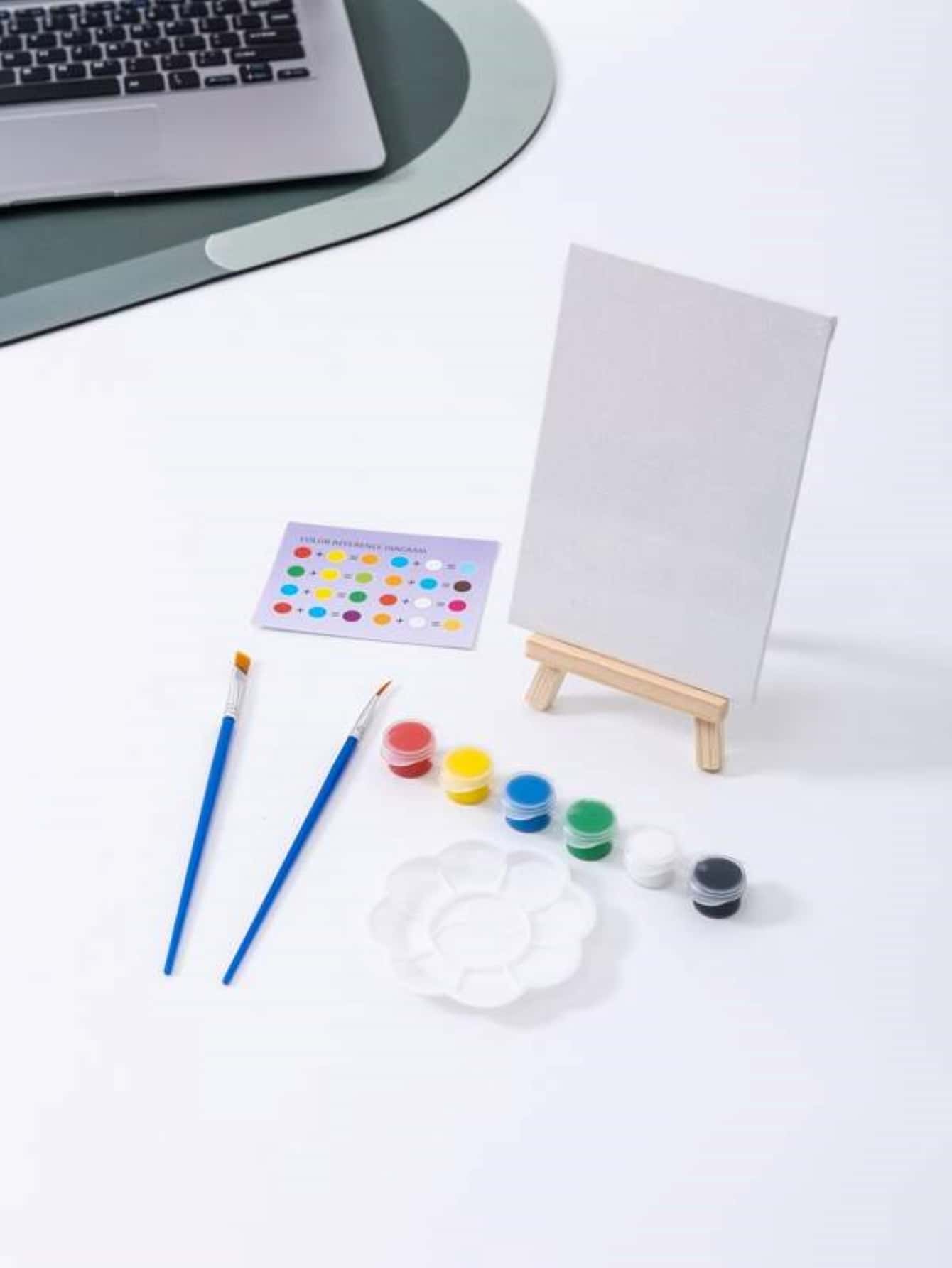 孩子們繪畫套裝帶畫架,顏料和刷 - 彩色 - 查看 1