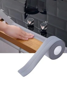 1 卷厨房和浴室防水胶带，适用于炉灶、墙壁、水槽接缝密封条、防潮防霉、贴纸、墙贴花、家居装饰乙烯基贴花、春季装饰品让您的家焕然一新、拉玛装饰贴纸 - 灰色 - 查看 3