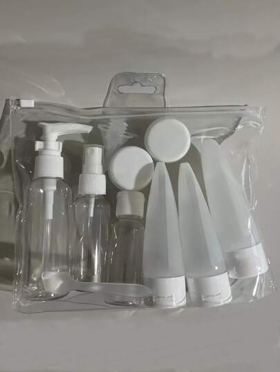 Travel Refillable Bottle Set Spray Lotion Shampoo Shower Gel Tube Bottling Cosmetic Empty Liquid Container Portable Tool Refill Travel Essentials Travel Organizer For Beach Summer Vacation Back To School School Supplies Holiday Camping Holiday Essentials Accessories Mini Perfume For Women Perfume For Men Perfume Travel Accessories Travel Must Haves School Accessories Stuff Back To School Supplies