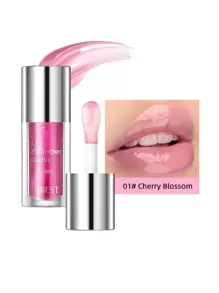 QIBEST 鏡子水潤唇油,保濕唇彩水光澤度唇釉不粘杯子口紅 - 玫紅色 - 查看 2