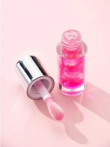 QIBEST 鏡子水潤唇油,保濕唇彩水光澤度唇釉不粘杯子口紅 - 玫紅色 - 查看 1