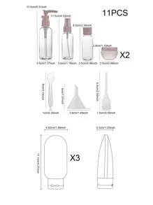 旅行可重复填充瓶套装喷雾乳液洗发水沐浴露管装化妆品空液体容器便携式工具补充装旅行必需品海滩旅行收纳袋暑假返校学校用品假日露营假日必需品配件迷你女士香水男士香水旅行配件旅行必备品学校配件东西返校用品