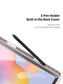適用於三星Galaxy Tab S6 Lite 10.4/A8 10.5/S7 11/S8 Plus/S7 FE 12.4/S8 11英寸/S9/S9FE/S9Plus的平板電腦保護殼，附筆套 - 粉色 - 查看 9