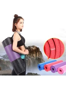 1 pieza Tapete de Yoga Antideslizante con Material ecológico NBR Agarre de alto rendimiento - Azul - Ver 6