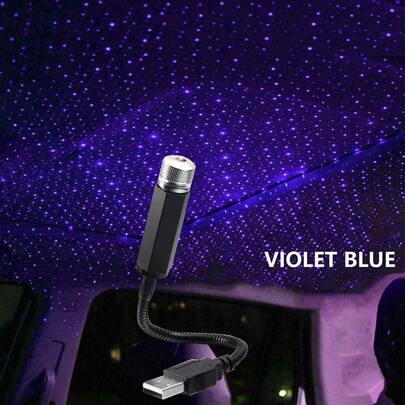 1pc Starry Sky Night Light, Romantic LED USB Galaxy Star Projector Lamp For Car Roof And Room Ceiling