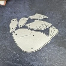 2023新品到貨鳥金屬切削模具適用於DIY相簿剪貼簿賀卡製作紙工藝刀模具刀片打孔模板 - 銀色 - 查看 6