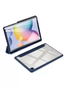 平板電腦保護殼，相容於 Galaxy Tab S6 Lite 10.4、A8 10.5、S7 11、S8 Plus、S7 FE 12.4、S8 11 吋、S9、S9FE、S9Plus，附筆槽 - 藏蓝色 - 查看 2