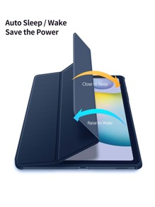 平板電腦保護殼，相容於 Galaxy Tab S6 Lite 10.4、A8 10.5、S7 11、S8 Plus、S7 FE 12.4、S8 11 吋、S9、S9FE、S9Plus，附筆槽 - 藏蓝色 - 查看 7