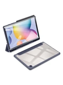 適用於三星Galaxy Tab S6 Lite 10.4 A8 10.5 S7 11 S8 Plus S7 FE 12.4 S8 11英寸 S9 S9FE S9Plus 平板電腦套，附筆套 - 紫色 - 查看 2