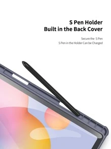 適用於三星Galaxy Tab S6 Lite 10.4 A8 10.5 S7 11 S8 Plus S7 FE 12.4 S8 11英寸 S9 S9FE S9Plus 平板電腦套，附筆套 - 紫色 - 查看 9