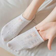 5pairs Women's Cartoon Patterned Ankle Socks - White - View 8