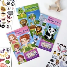 1 set Kertas Mainan Pendidikan Lucu Kartun Stiker Hewan Mainan Untuk Anak-anak - MultiWarna - View 5
