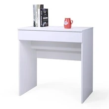 White Vanity Sets, Makeup Vanity Table with Flip up Mirror Bedroom Dresser Table Jewelry Storage - 白色 - 查看 5
