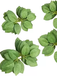 5/10/15/20/25/30 支逼真假玫瑰带茎适用于 DIY 婚礼花束餐桌布置派对婴儿洗礼家居装饰 OPP 袋包装（不含盒子）、情人节、礼物 - 綠色 - 查看 3