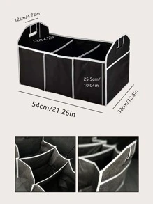 Foldable Car Storage Box - Black - View 4
