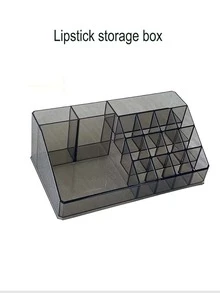 1 件亞克力透明抽屜式化妝品和珠寶收納展示架 - 高端完美桌面收納盒,適合口紅、眼影、氣墊和護膚品等美容產品 - 灰色 - 查看 10