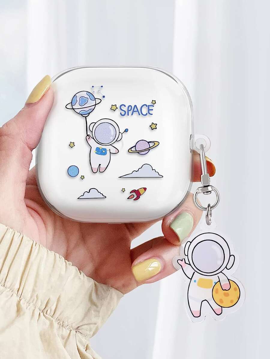 宇航員圖案殼套兼容三星 Galaxy Buds - 彩色 - 查看 1