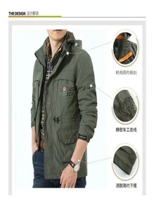 Military Jacket For Outdoor Activities For Men - Green - View 2