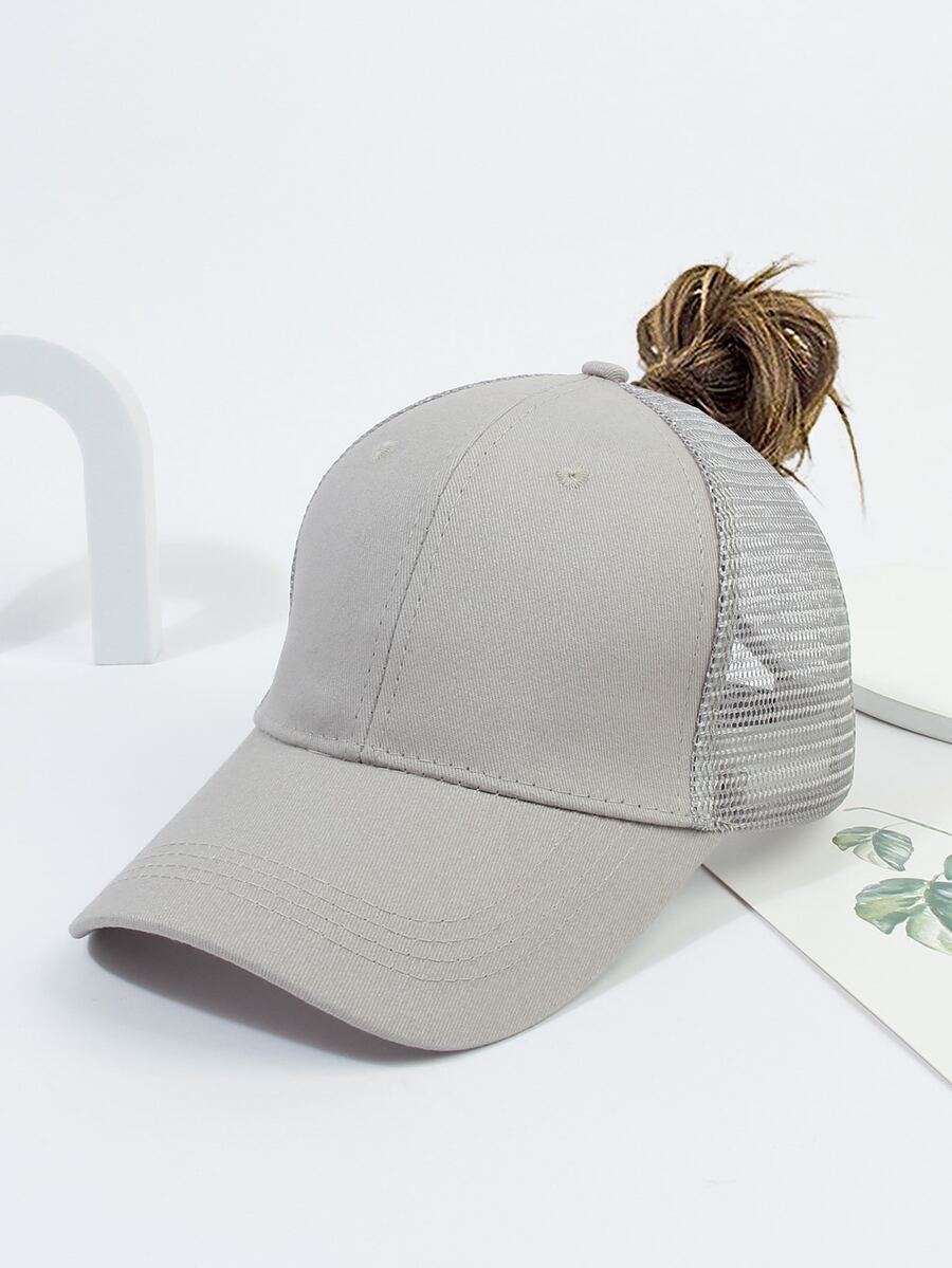 Solid Trucker Hat - Grey - View 1