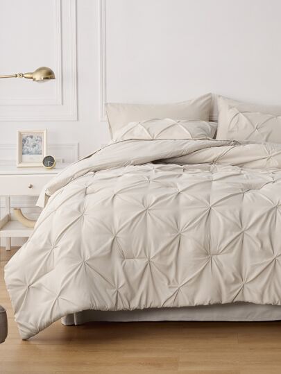 Bedsure Valentine's Day Comforter Set - 5/7 Pieces Bedding Set, Pintuck Bedding Sets For All Season, Bed In A Bag With Flat Sheet And Fitted Sheet, Pillowcases & Shams, For Valentines Decor, Room Deocr, Home Decor