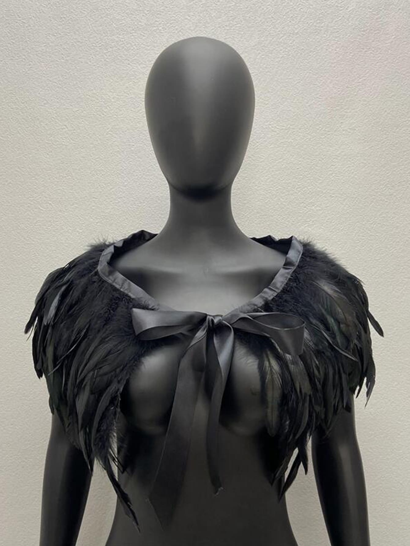 1pc Gothic Feather Shawl Iridescent Feather Cape Fake Collar Cosplay ...