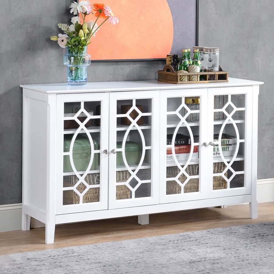 HOMCOM Sideboard Buffet Cabinet With Storage, Credenza, Coffee Bar ...