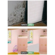 10入組/套PE3D牆板,現代磚塊圖案自粘 3D 牆布 - 灰色 - 查看 7