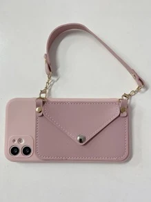 Tarjeta Bolso adorno Funda para móvil con acollador - Rosa Pálido - Ver 2