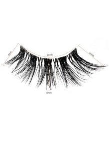 Mi nửa mắt, 10 cặp mi giả dày và bắt chéo 8-12mm, mi giả đuôi mắt, mi giả dài, mi giả dùng hàng ngày, mi giả, mi giả, mi giả - màu đen - Xem 5