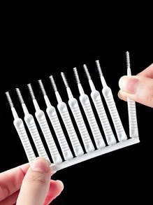 3pcs Mini Có thể mang đi Đa chức năng Điện thoại Bàn chải làm sạch - Màu xanh lam - Xem 3