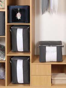 Clothes Storage Bags Dark Drey - Dark Grey - View 3